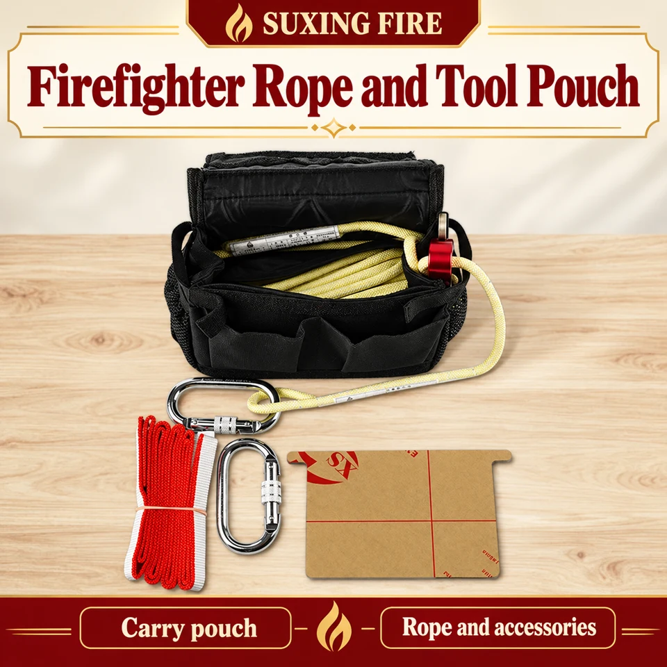 Firefighter Rope and Tool Pouch Equipment Collection