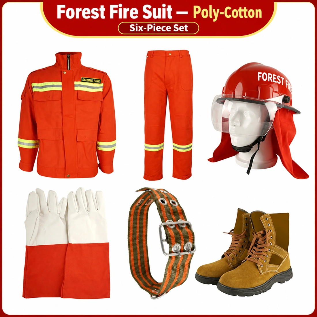 Forest Fire Suit Six-Piece Set Poly-Cotton